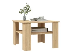 Mesa de centro madera contrachapada roble Sonoma 60x60x42 cm
