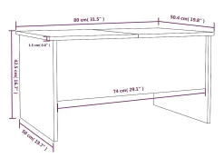 Mesa de centro madera contrachapada roble Sonoma 80x50,5x42,5cm