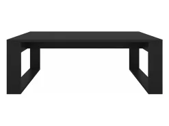 Mesa de centro madera contrachapada negro 100x100x35 cm