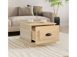 Mesa de centro madera contrachapada roble Sonoma 50x50x35 cm