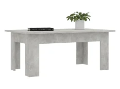 Mesa de centro madera contrachapada gris hormigón 100x60x42 cm