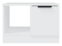 Mesa de centro madera contrachapada blanco 50x50x36 cm