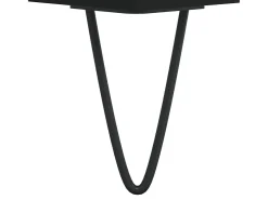 Mesa de centro madera contrachapada negro 50x50x40 cm
