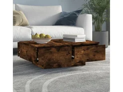 Mesa de centro madera contrachapada roble ahumado 90x60x31 cm