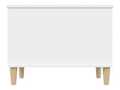 Mesa de centro madera contrachapada blanco 60x44,5x45 cm