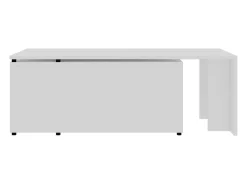Mesa de centro madera contrachapada blanco 150x50x35 cm