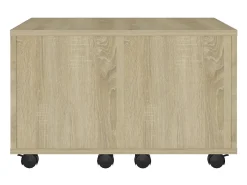 Mesa de centro madera contrachapada roble Sonoma 60x60x38 cm