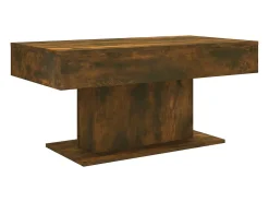 Mesa de centro madera contrachapada roble ahumado 96x50x45 cm