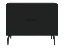 Mesa de centro madera contrachapada negro 50x50x40 cm
