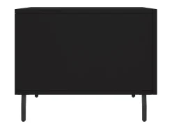 Mesa de centro madera contrachapada negro 50x50x40 cm