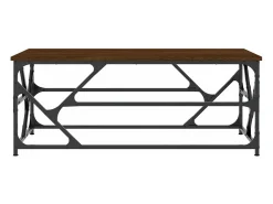 Mesa de centro madera contrachapada roble marrón 100x50x40 cm