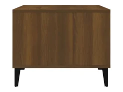 Mesa de centro madera contrachapada marrón roble 60x50x40 cm