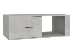 Mesa de centro madera contrachapada gris hormigón 100x50,5x35cm