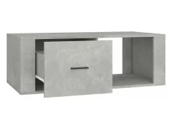 Mesa de centro madera contrachapada gris hormigón 100x50,5x35cm