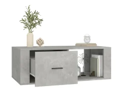Mesa de centro madera contrachapada gris hormigón 100x50,5x35cm