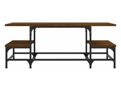 Mesa de centro madera contrachapada roble marrón 100x50,5x40 cm