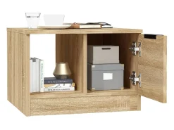 Mesa de centro madera contrachapada roble Sonoma 50x50x36 cm