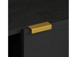 Mesa de centro madera contrachapada negro 80x50x40 cm