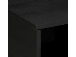 Mesa de centro madera contrachapada negro 80x50x40 cm