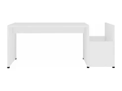 Mesa de centro madera contrachapada blanco 90x45x35 cm