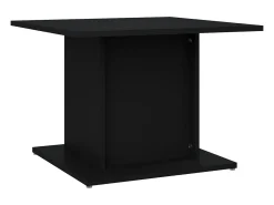 Mesa de centro madera contrachapada negro 55,5x55,5x40 cm