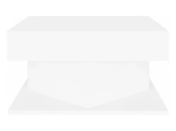 Mesa de centro madera contrachapada blanco 57x57x30 cm