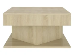 Mesa de centro madera contrachapada roble Sonoma 57x57x30 cm