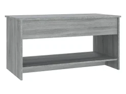 Mesa de centro madera contrachapada gris Sonoma 102x50x52,5 cm