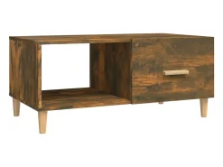 Mesa de centro madera contrachapada roble ahumado 89,5x50x40 cm