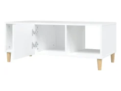 Mesa de centro madera contrachapada blanco 102x50x40 cm