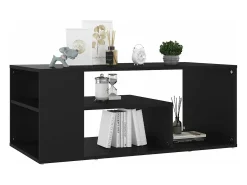 Mesa de centro madera contrachapada gris 100x50x40 cm