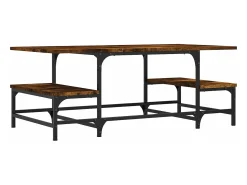 Mesa de centro madera contrachapada roble ahumado 100x50,5x40cm