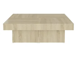 Mesa de centro madera contrachapada roble Sonoma 90x90x28 cm