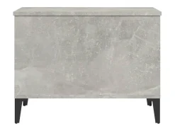 Mesa de centro madera contrachapada gris hormigón 60x44,5x45 cm