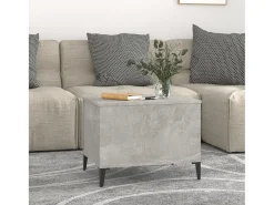 Mesa de centro madera contrachapada gris hormigón 60x44,5x45 cm