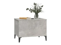 Mesa de centro madera contrachapada gris hormigón 60x44,5x45 cm