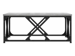 Mesa de centro madera contrachapada gris Sonoma 70x70x30 cm