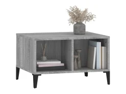 Mesa de centro madera contrachapada gris Sonoma 60x50x36,5 cm