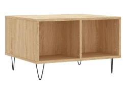Mesa de centro madera contrachapada roble Sonoma 60x50x36,5 cm