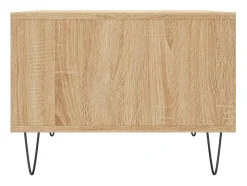 Mesa de centro madera contrachapada roble Sonoma 60x50x36,5 cm