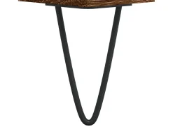 Mesa de centro madera contrachapada roble marrón 90x49x45 cm