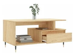 Mesa de centro madera contrachapada roble Sonoma 90x49x45 cm