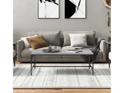 Mesa de centro madera contrachapada gris Sonoma 80x50x35 cm