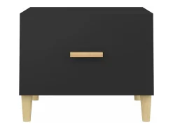 Mesa de centro madera contrachapada negro 50x50x40 cm