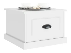 Mesa de centro madera contrachapada blanco 50x50x35 cm ES62071