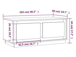 Mesa de centro madera contrachapada roble Sonoma 102x50x44 cm
