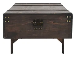 Mesa de centro madera contrachapada estilo vintage 120x55x35 cm