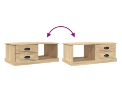 Mesa de centro madera contrachapada roble Sonoma 90x50x35 cm