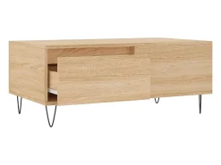 Mesa de centro madera contrachapada roble Sonoma 90x50x36,5 cm