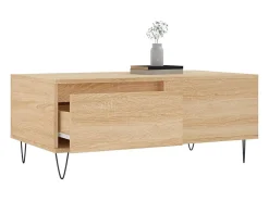 Mesa de centro madera contrachapada roble Sonoma 90x50x36,5 cm